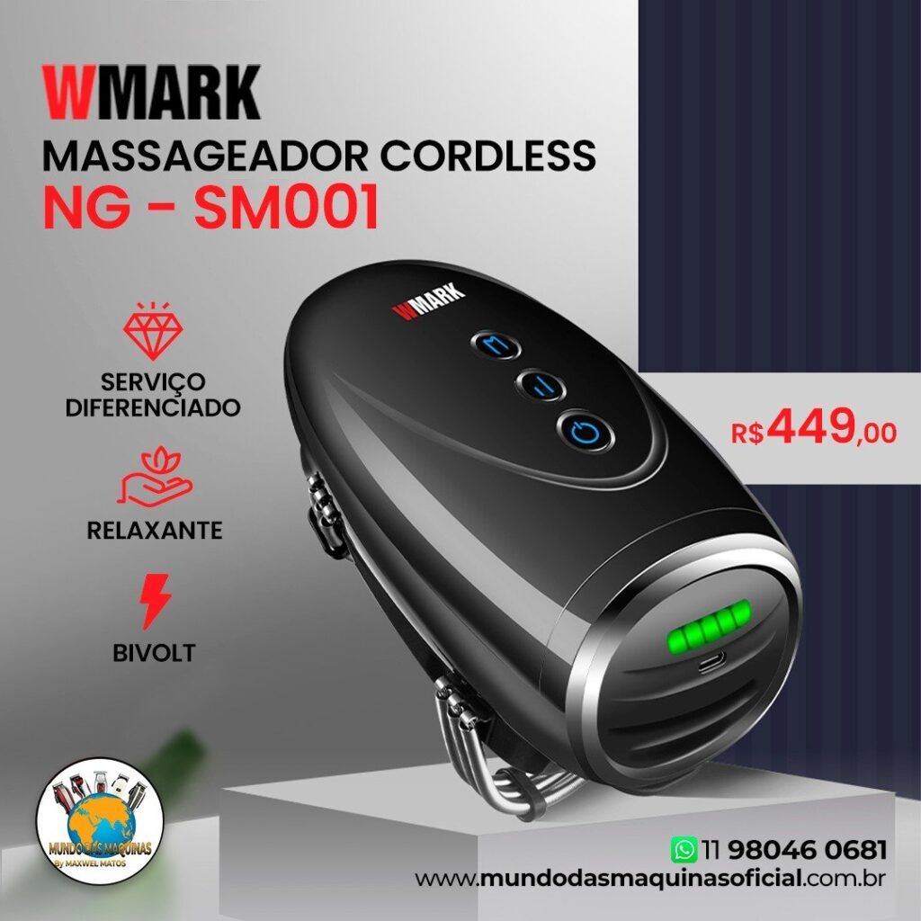 Massageador Cordless Wmark Ng Sm Bivolt Mundo Das M Quinas Oficial